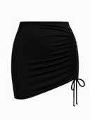 Mini-jupe de plage noir satiné non porté
